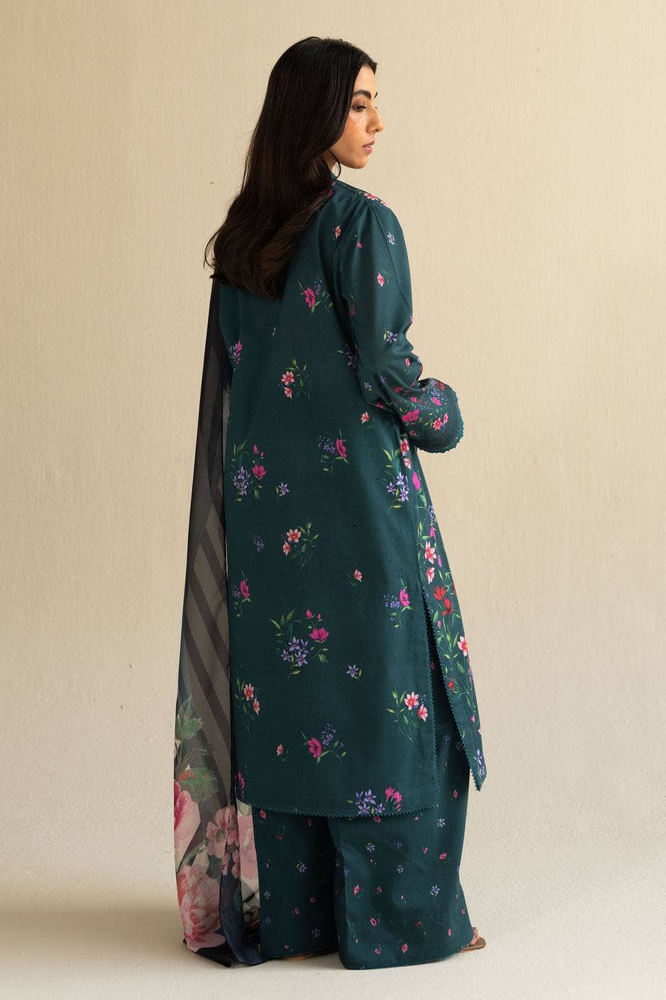 Zara Shahjahan Coco Prints Lawn Pakistani Suits Restocked/Zara Shahjahan Coco Prints 25/Reena 4A/Silk Dupatta