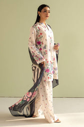 Zara Shahjahan Coco Prints Lawn Pakistani Suits Restocked/Zara Shahjahan Coco Prints 25/Reena-4B/Silk Dupatta