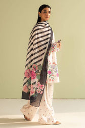 Zara Shahjahan Coco Prints Lawn Pakistani Suits Restocked/Zara Shahjahan Coco Prints 25/Reena-4B/Silk Dupatta