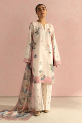 Zara Shahjahan Coco Prints Lawn Pakistani Suits Restocked/Zara Shahjahan Coco Prints 25/Sofia-2B/Silk Dupatta