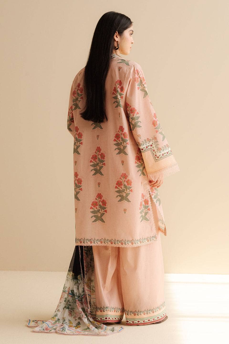 Restocked/Zara Shahjahan Coco Prints 25/Vol 2/Raya-2A/Chiffon Dupatta