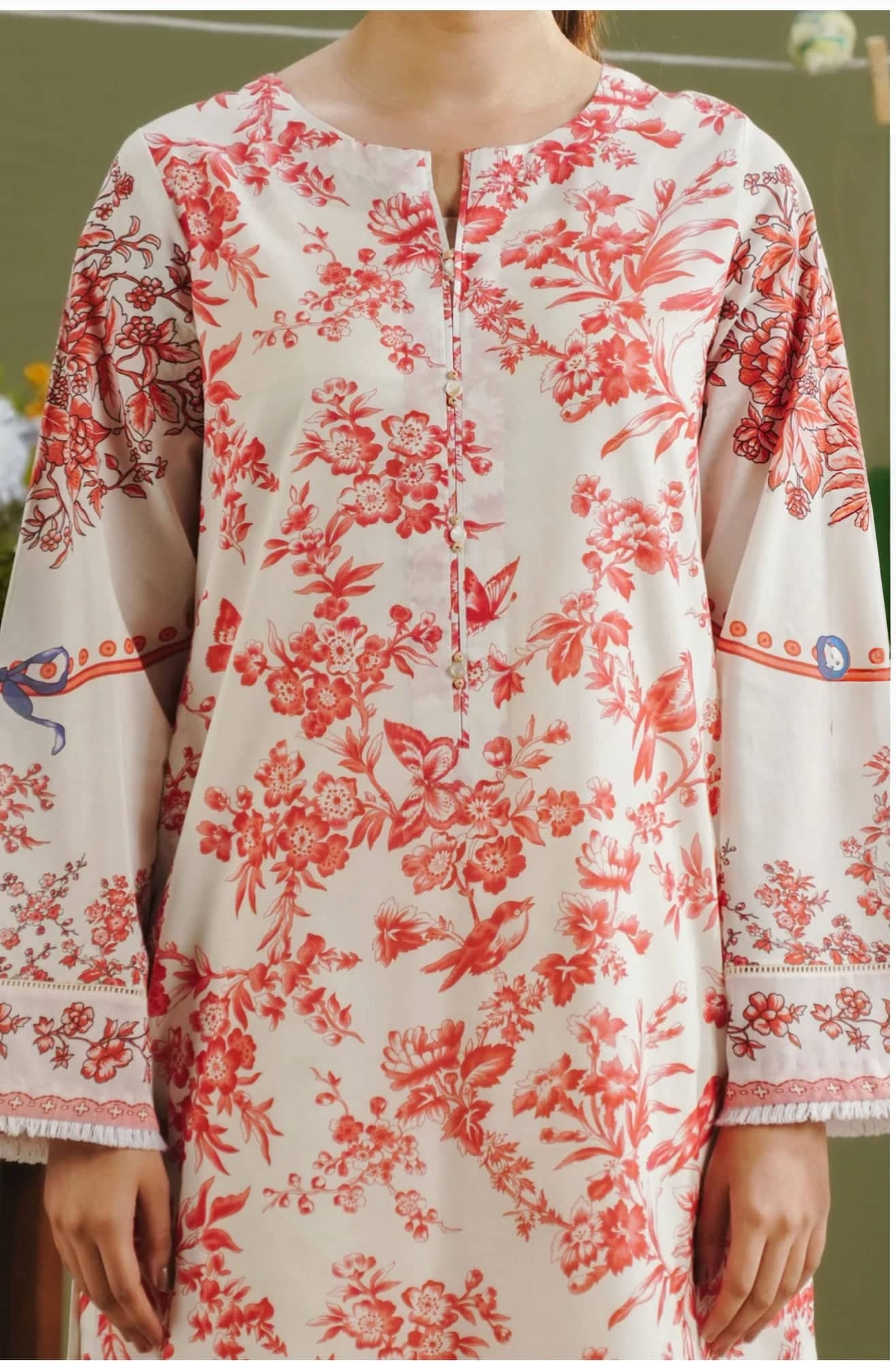 Restocked/Zara Shahjahan 26 Drop 1/Elvo 4A/Pearl White & Cherry Red/Chiffon Dupatta