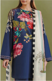 Restocked/Zara Shahjahan 26 Drop 1/Vera 3B/Midnight Blue/Silk Dupatta