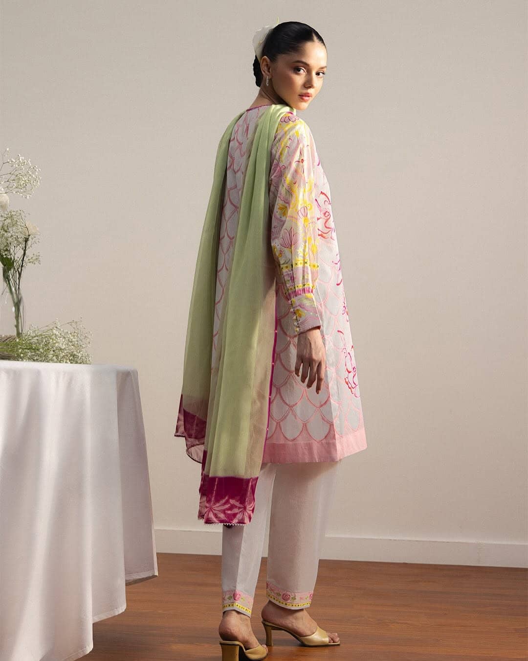 Zara Shahjahan Coco Prints 26 Drop 2/Nami/5B/Chiffon Dupatta