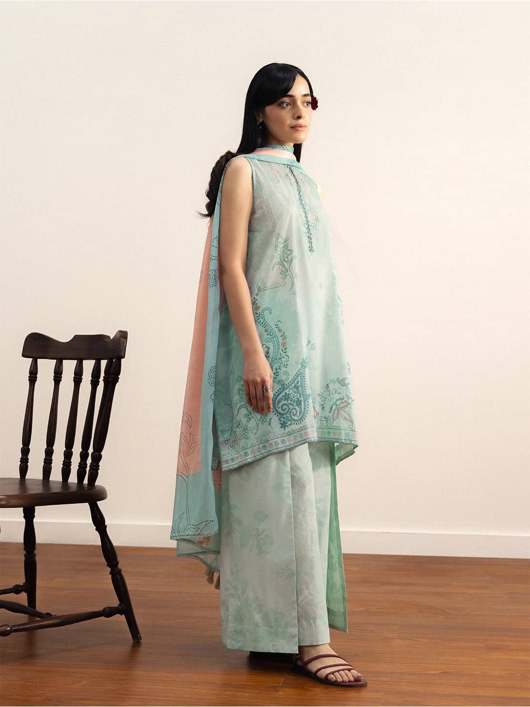 Zara Shahjahan Coco Prints 26 Drop 2/Sora/3B/Silk Dupatta