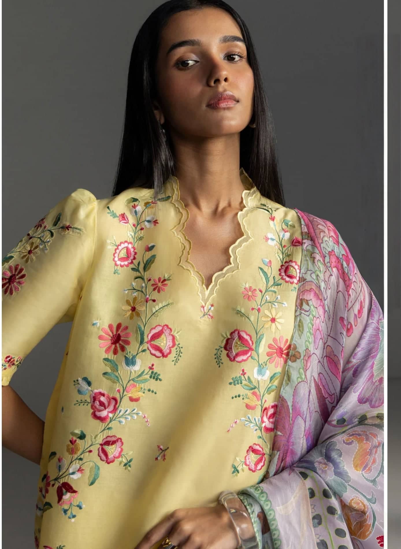 Restocked/Zara Shahjahan Coco Lawn 26/Seren -5B