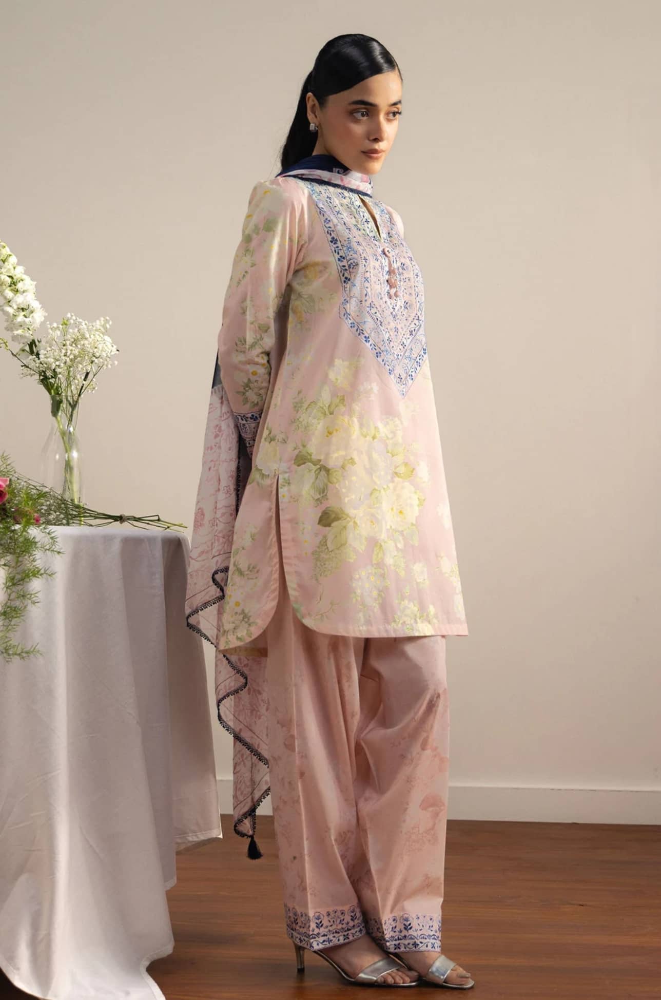 Restocked/Zara Shahjahan Coco Prints 26 Drop 2/Haru-1A/Silk Dupatta