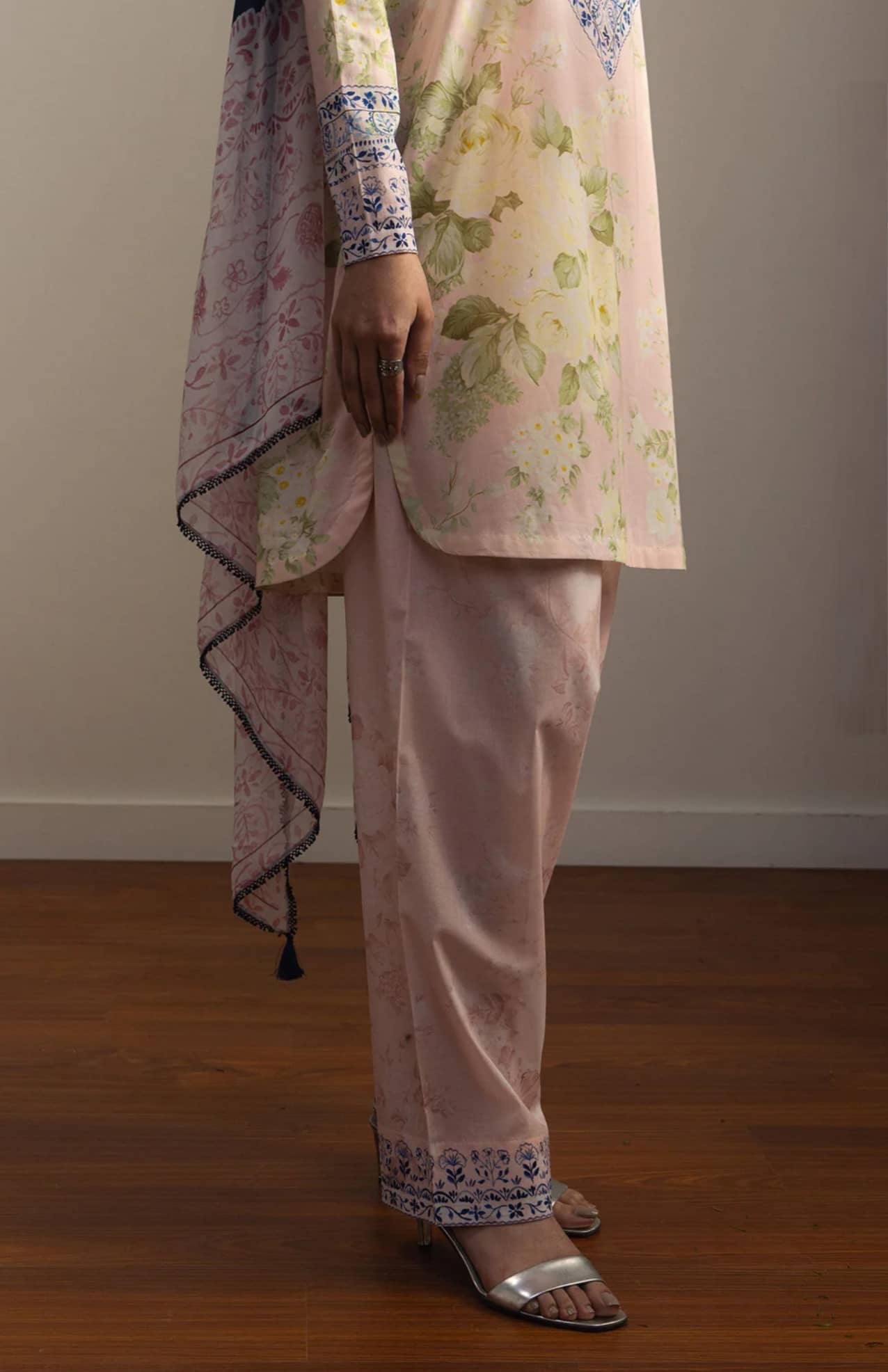 Restocked/Zara Shahjahan Coco Prints 26 Drop 2/Haru-1A/Silk Dupatta
