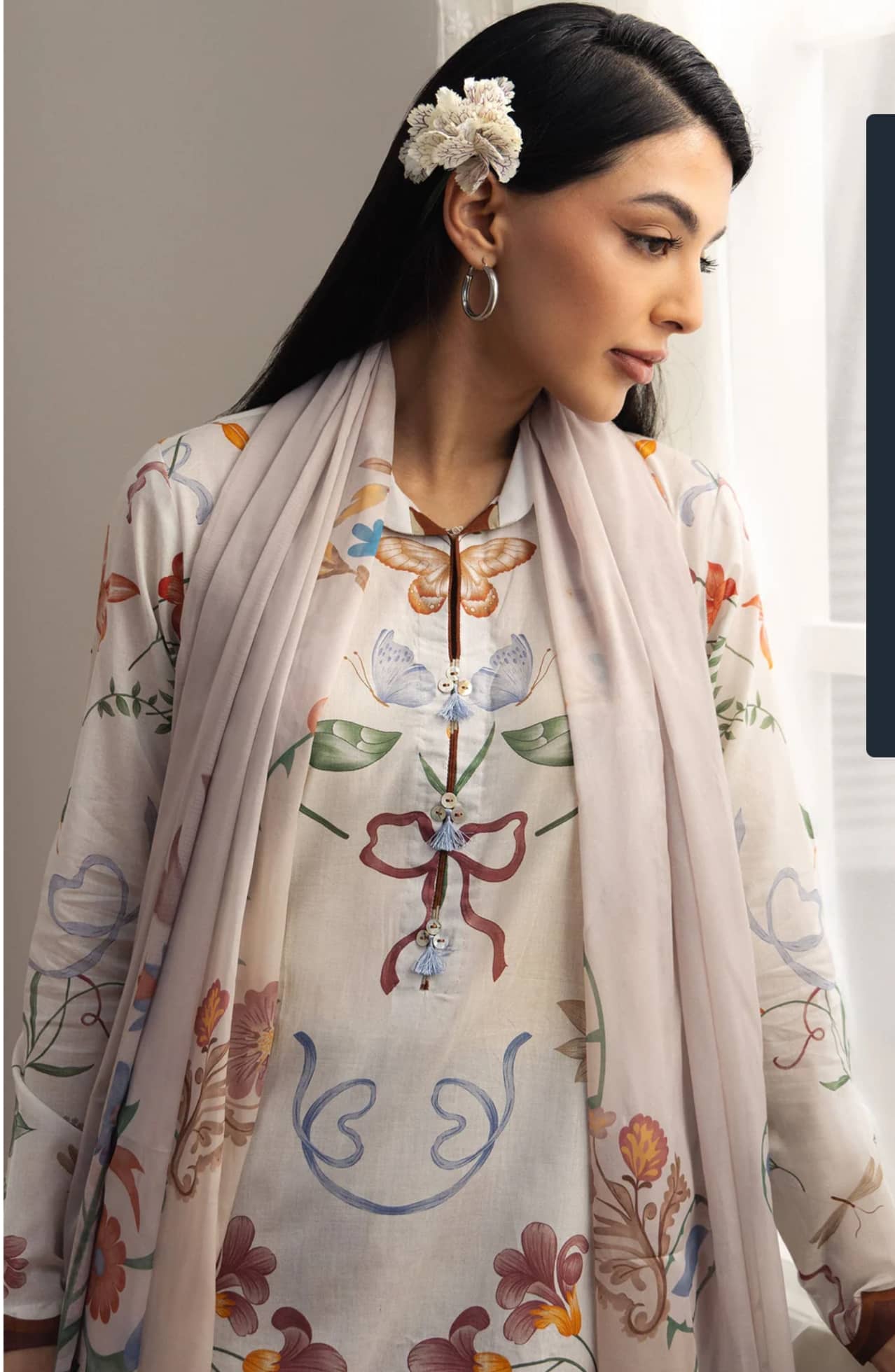 Restocked/Zara Shahjahan Coco Prints 26 Drop 2/Yuki/8A/Silk Dupatta