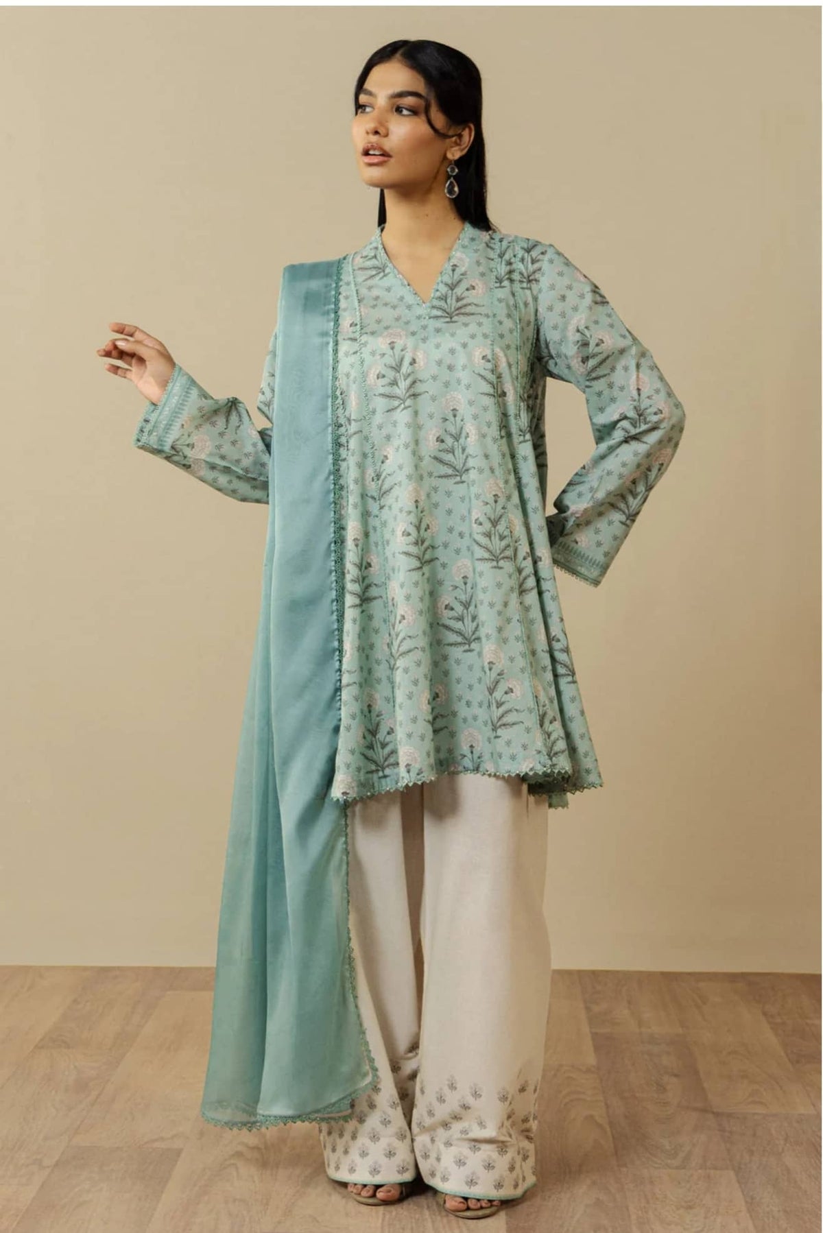 Zara Shahjahan Coco Prints Drop 3/Anthea 9B/Silk Dupatta