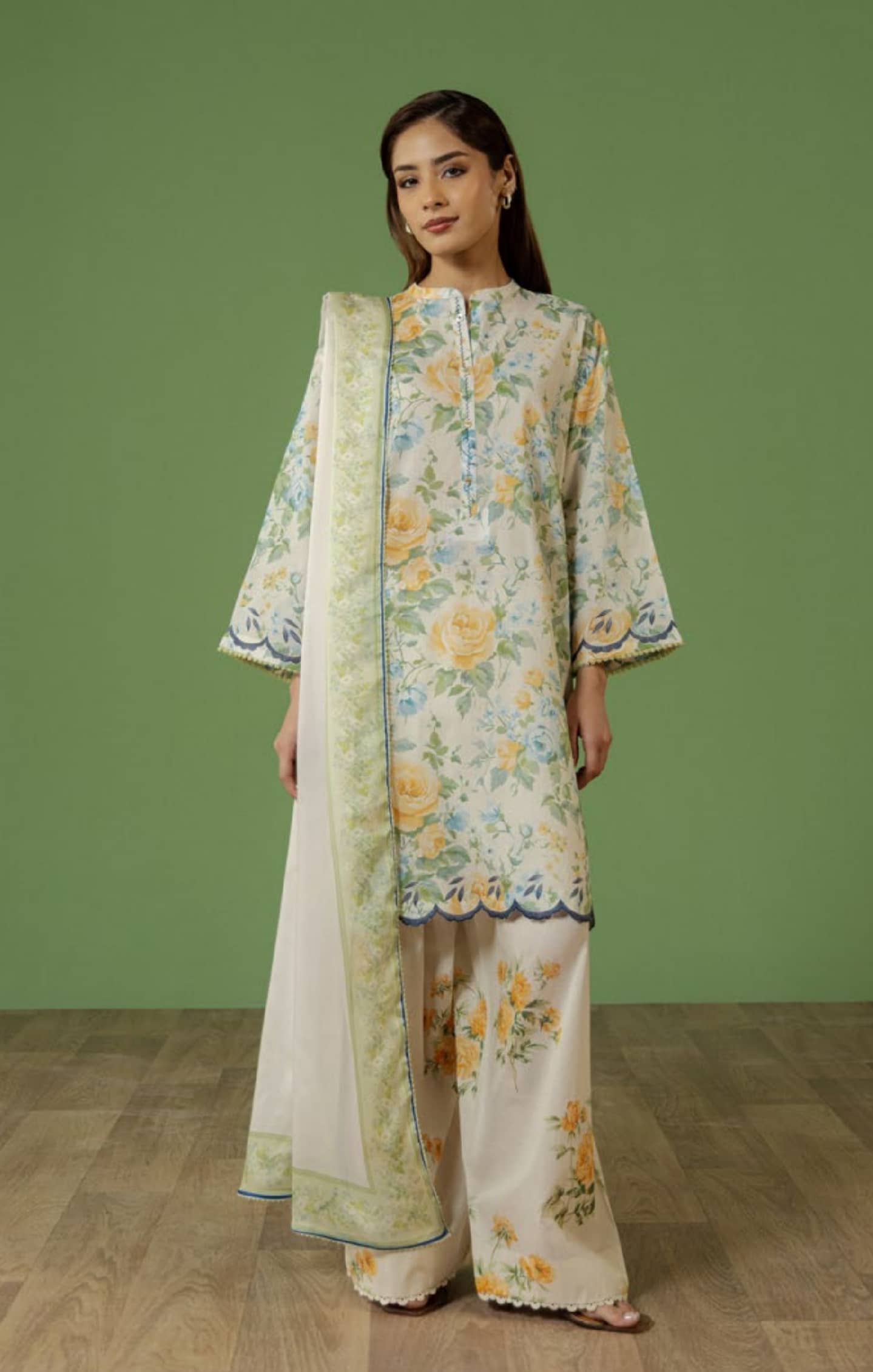 Zara Shahjahan Coco Prints Drop 3/Aurelia 7A/Silk Dupatta