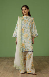 Zara Shahjahan Coco Prints Drop 3/Aurelia 7A/Silk Dupatta