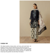 Zara Shahjahan Coco Prints Drop 3/Cassia 10B/Chiffon Dupatta