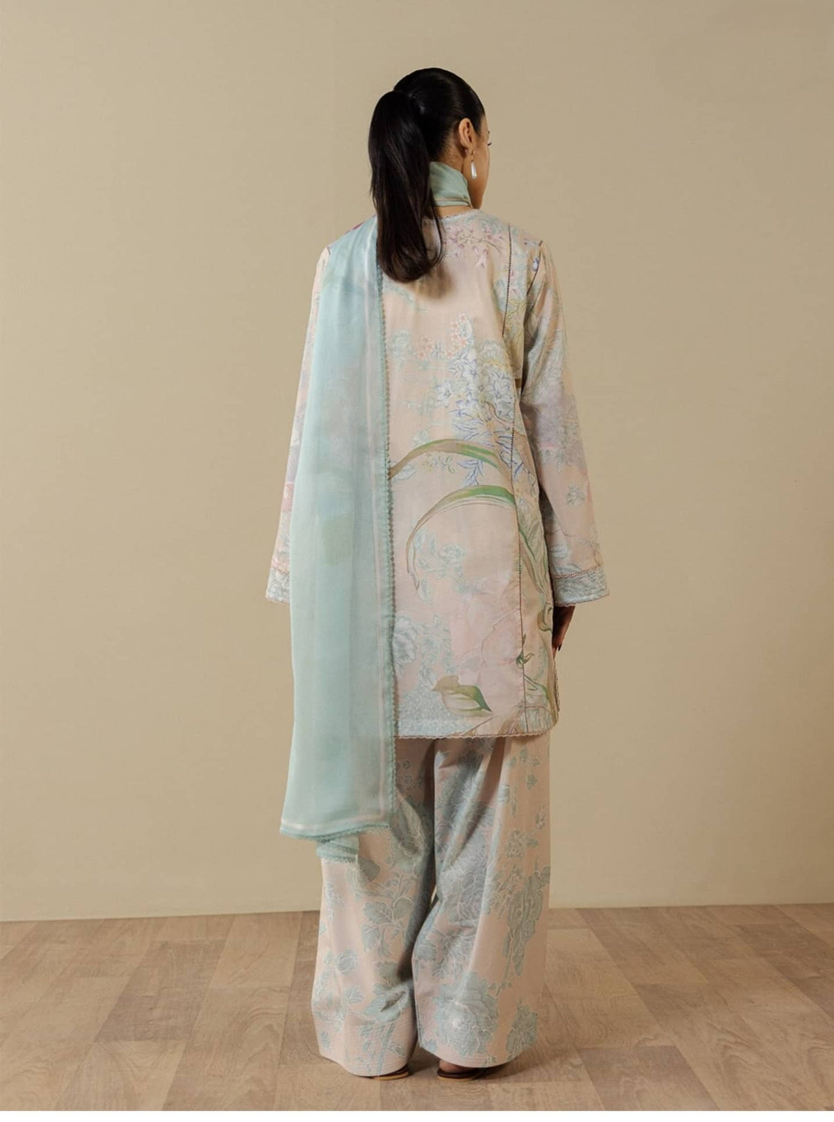 Zara Shahjahan Coco Prints Drop 3/Fiora 2B/Chiffon Dupatta
