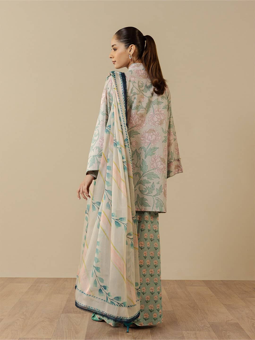 Zara Shahjahan Coco Prints Drop 3/Mireya 5A/Silk Dupatta