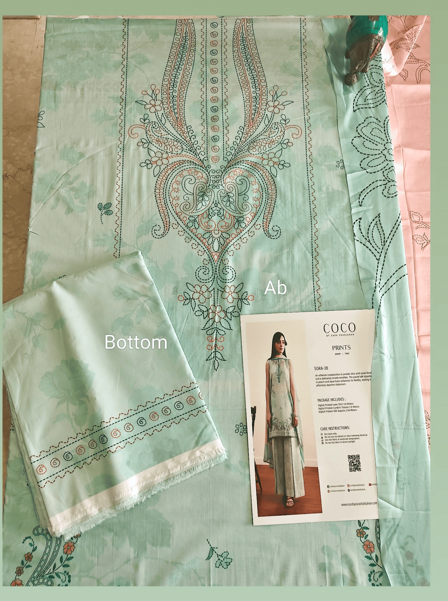 Sale‼️Open Pic/Zara Shahjahan Coco Prints 26 Drop 2/Sora/3B/Silk Dupatta