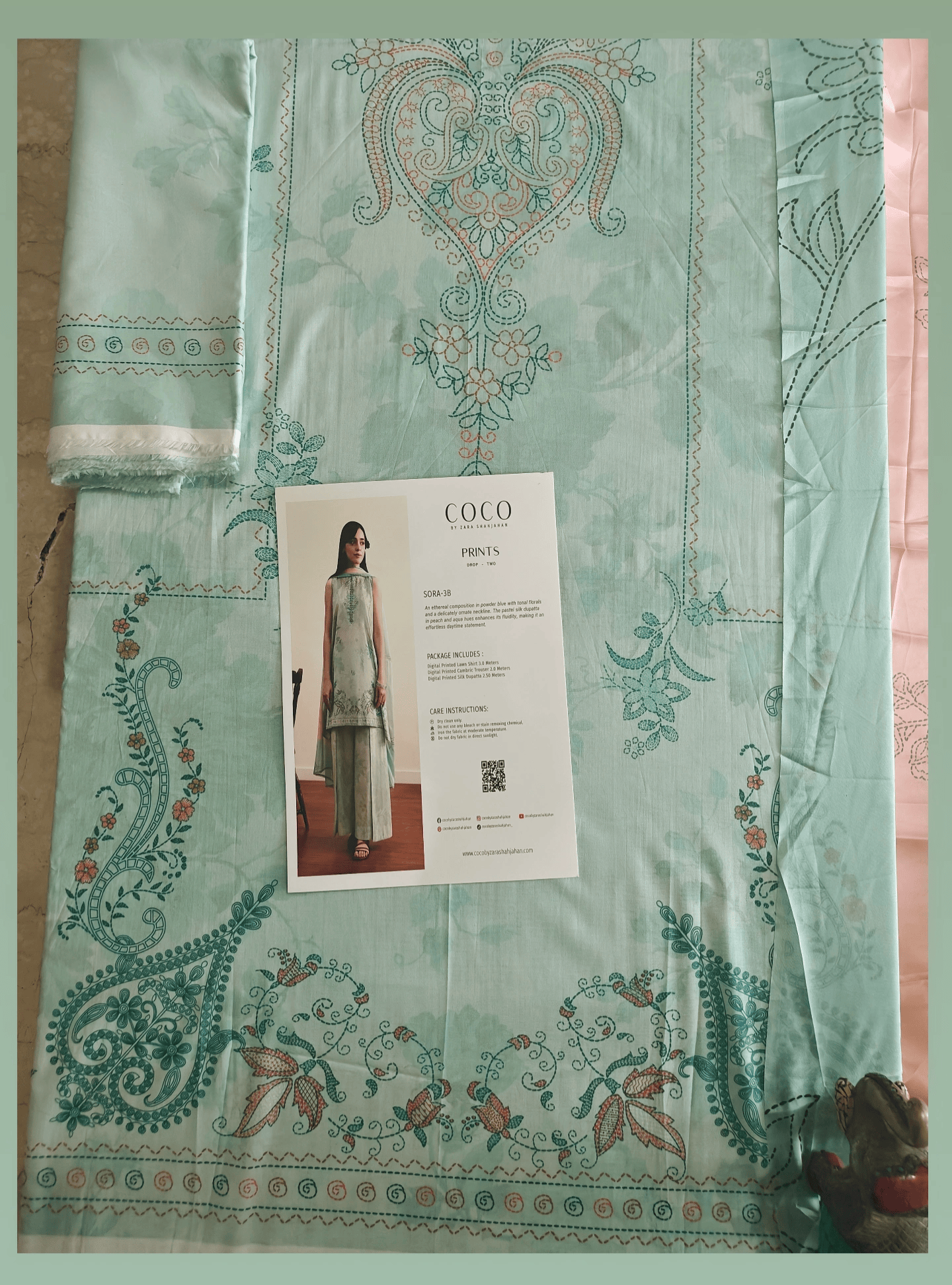Sale‼️Open Pic/Zara Shahjahan Coco Prints 26 Drop 2/Sora/3B/Silk Dupatta