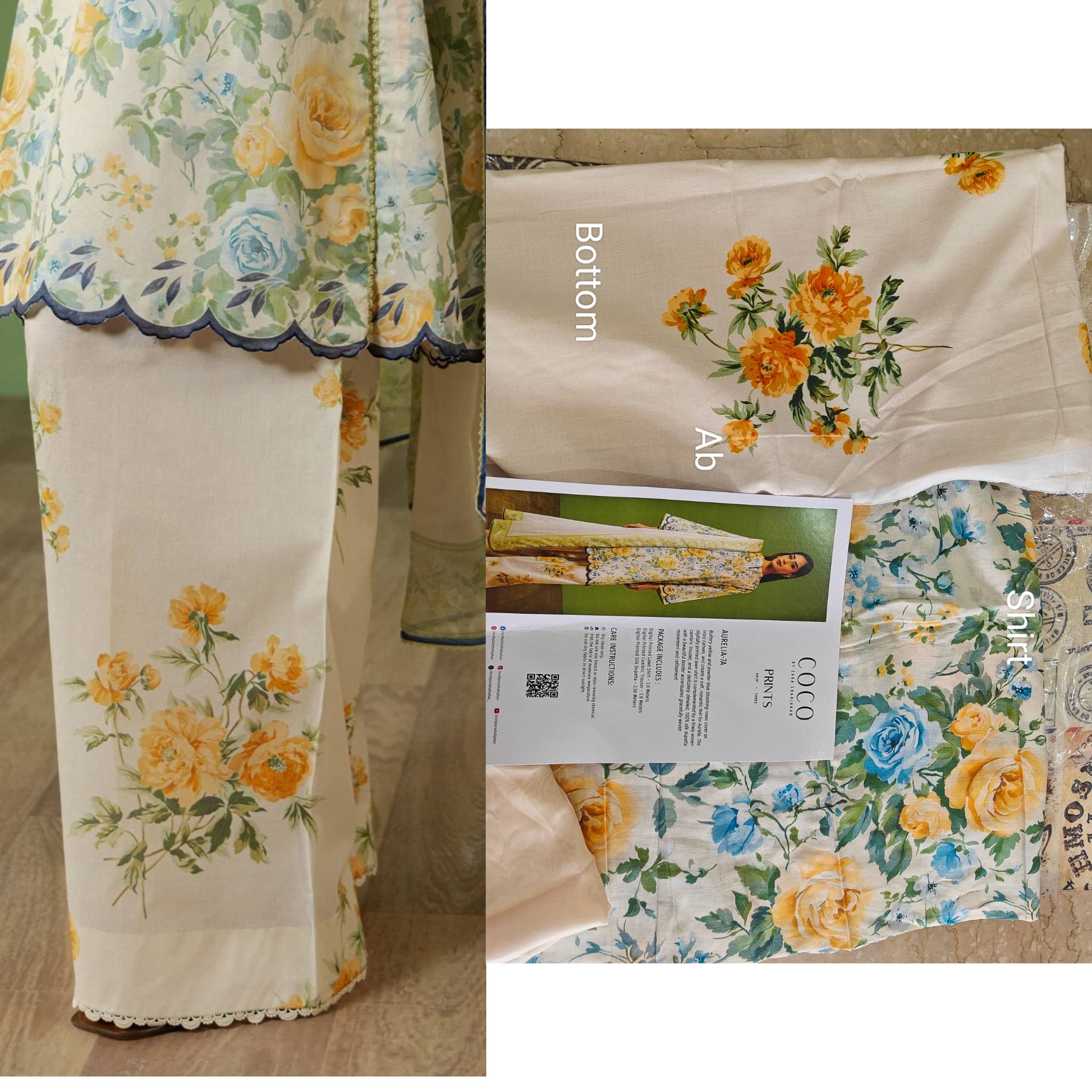 Open Pic/Zara Shahjahan Coco Prints 26/Drop 3/Aurelia 7A/Silk Dupatta