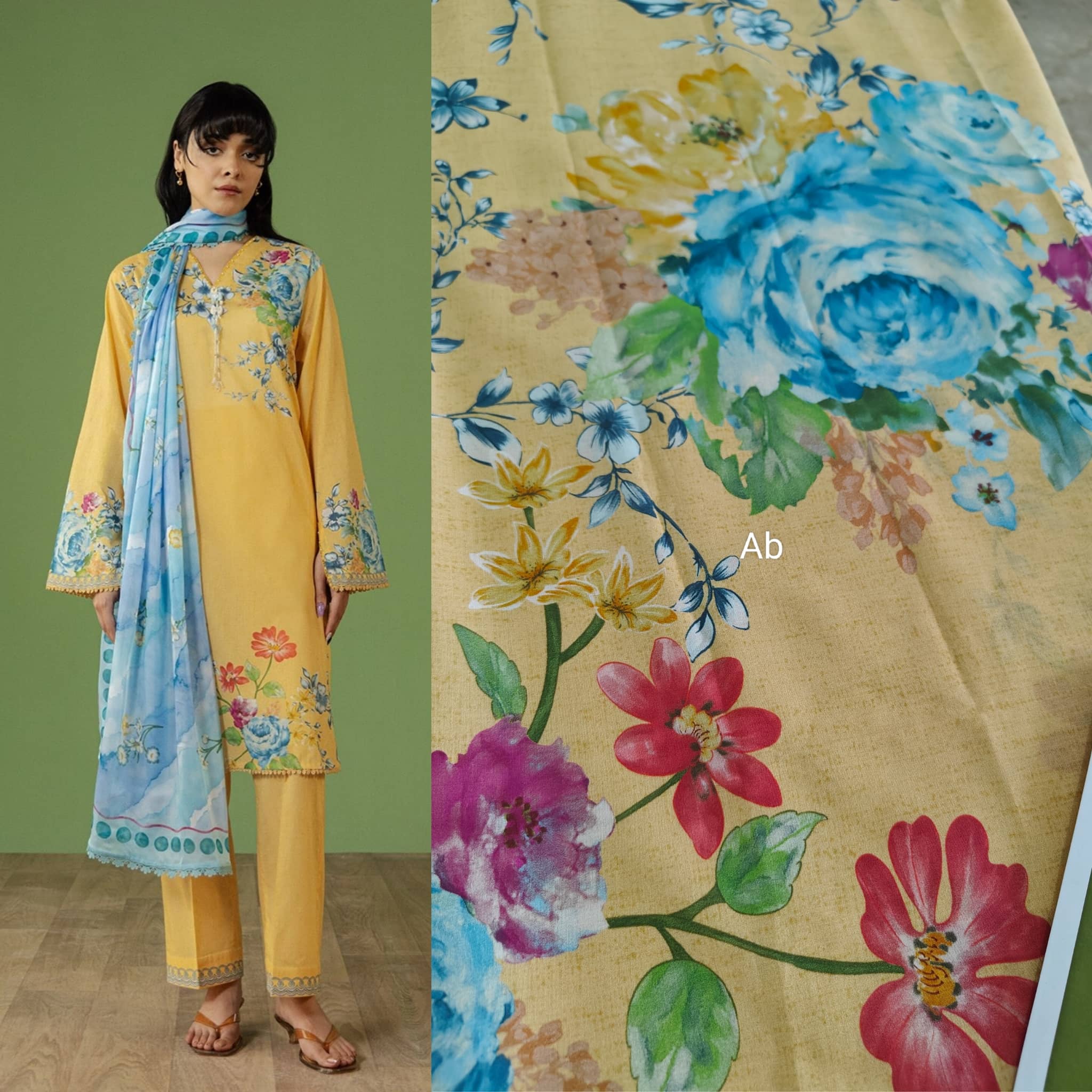 Open Pic/Zara Shahjahan Coco Prints 26/Drop 3/Celene 4B/Silk Dupatta