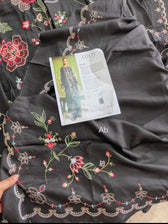 Open Pic/Hot🔥Seller/Zara Shahjahan Coco Winter 26/Embroideried/Nairang 8A/Black/Botanical Details