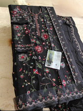 Open Pic/Hot🔥Seller/Zara Shahjahan Coco Winter 26/Embroideried/Nairang 8A/Black/Botanical Details