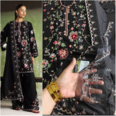 Open Pic/Hot🔥Seller/Zara Shahjahan Coco Winter 26/Embroideried/Nairang 8A/Black/Botanical Details