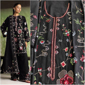 Open Pic/Hot🔥Seller/Zara Shahjahan Coco Winter 26/Embroideried/Nairang 8A/Black/Botanical Details