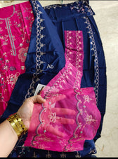 Open Pic/Hot🔥Seller/Zara Shahjahan Coco Winter 26/Embroideried/Nairang 8B/Rich Berry Red 2