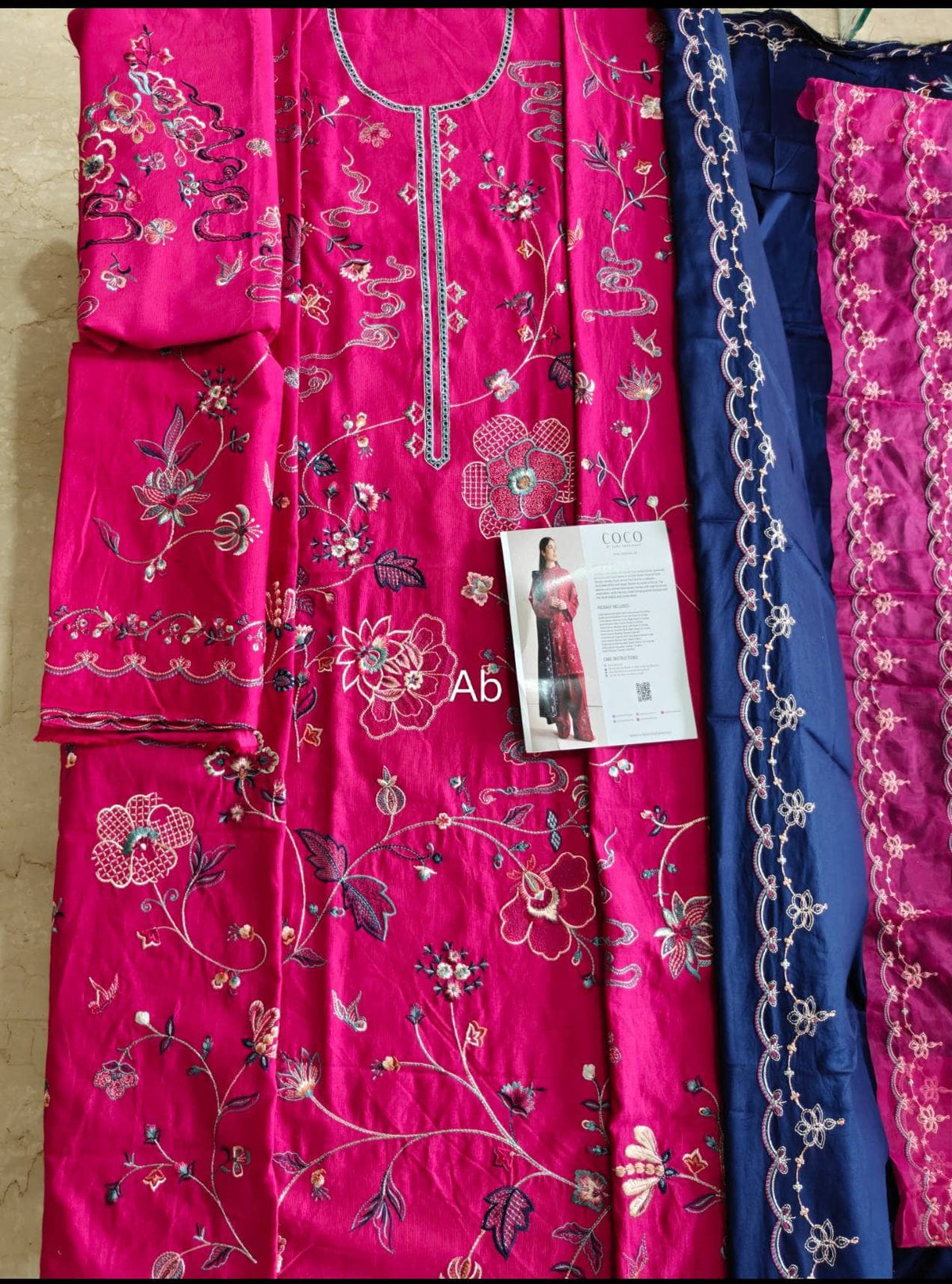Open Pic/Hot🔥Seller/Zara Shahjahan Coco Winter 26/Embroideried/Nairang 8B/Rich Berry Red 2