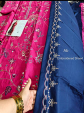 Open Pic/Hot🔥Seller/Zara Shahjahan Coco Winter 26/Embroideried/Nairang 8B/Rich Berry Red 2