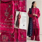 Open Pic/Hot🔥Seller/Zara Shahjahan Coco Winter 26/Embroideried/Nairang 8B/Rich Berry Red 2