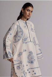 Zara Shahjahan Coco Winter 26/Embroideried/Diba/10B/Soft Ivory