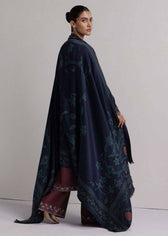 Zara Shahjahan Coco Winter 26/Embroideried/Sard 1A/Rich Chocolate Brown/Kashmiri Heritage Embroideries