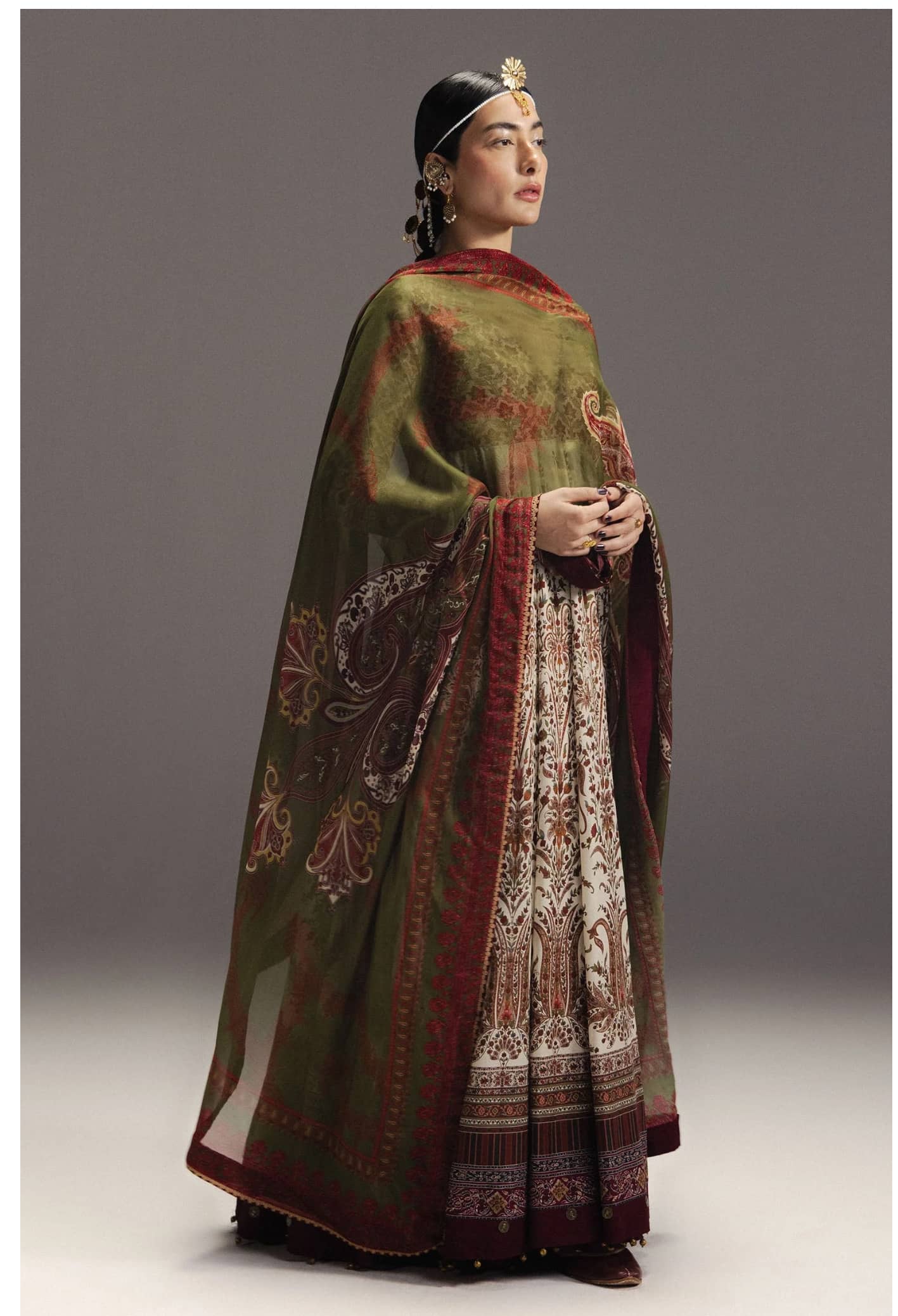 Zara Shahjahan Anarkali Lawn/Shahkar -D3