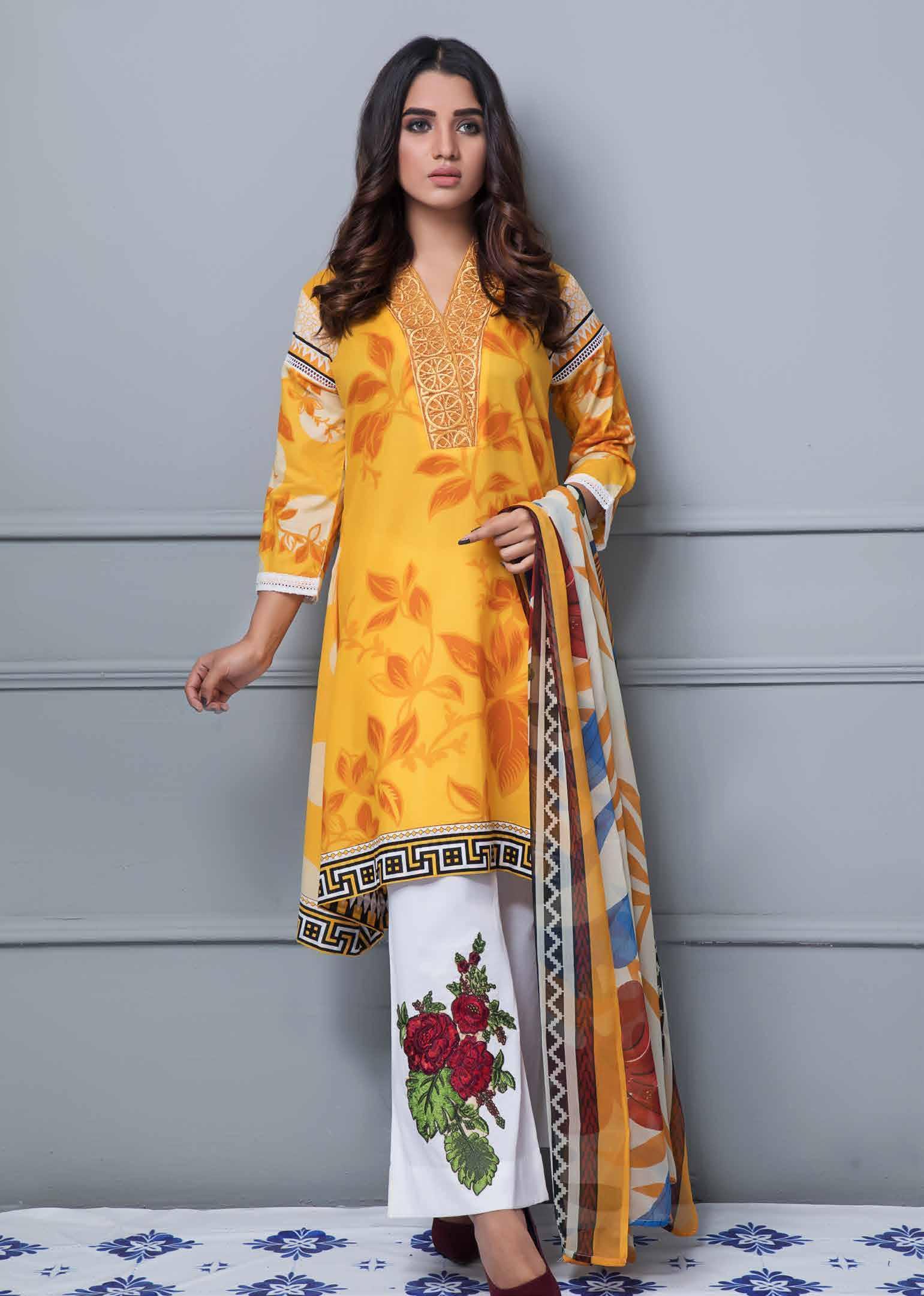 Rang Rez Designer Lawn Collection Vol-2 2019 – Design 07