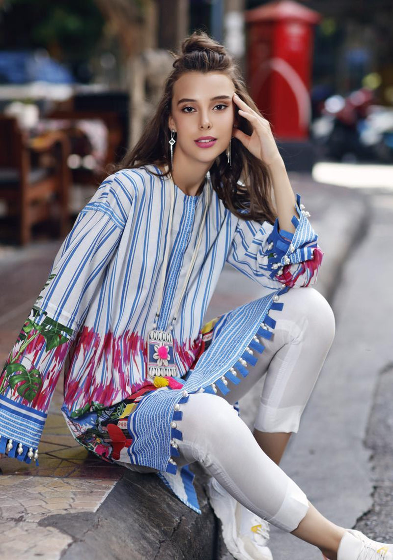 Gul Ahmed Yolo Mid Summer Cambric Kurti Collection 2019 – SCN-102