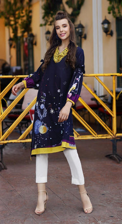 Gul Ahmed Yolo Mid Summer Cambric Kurti Collection 2019 – SCN-105