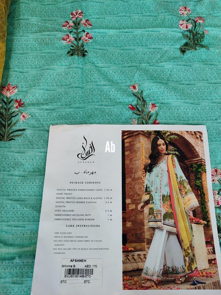 Open Pics Afsaneh Summer Collection/Mihirma-B/Shaib E Jamaal/3Pc - AWWALBOUTIQUE