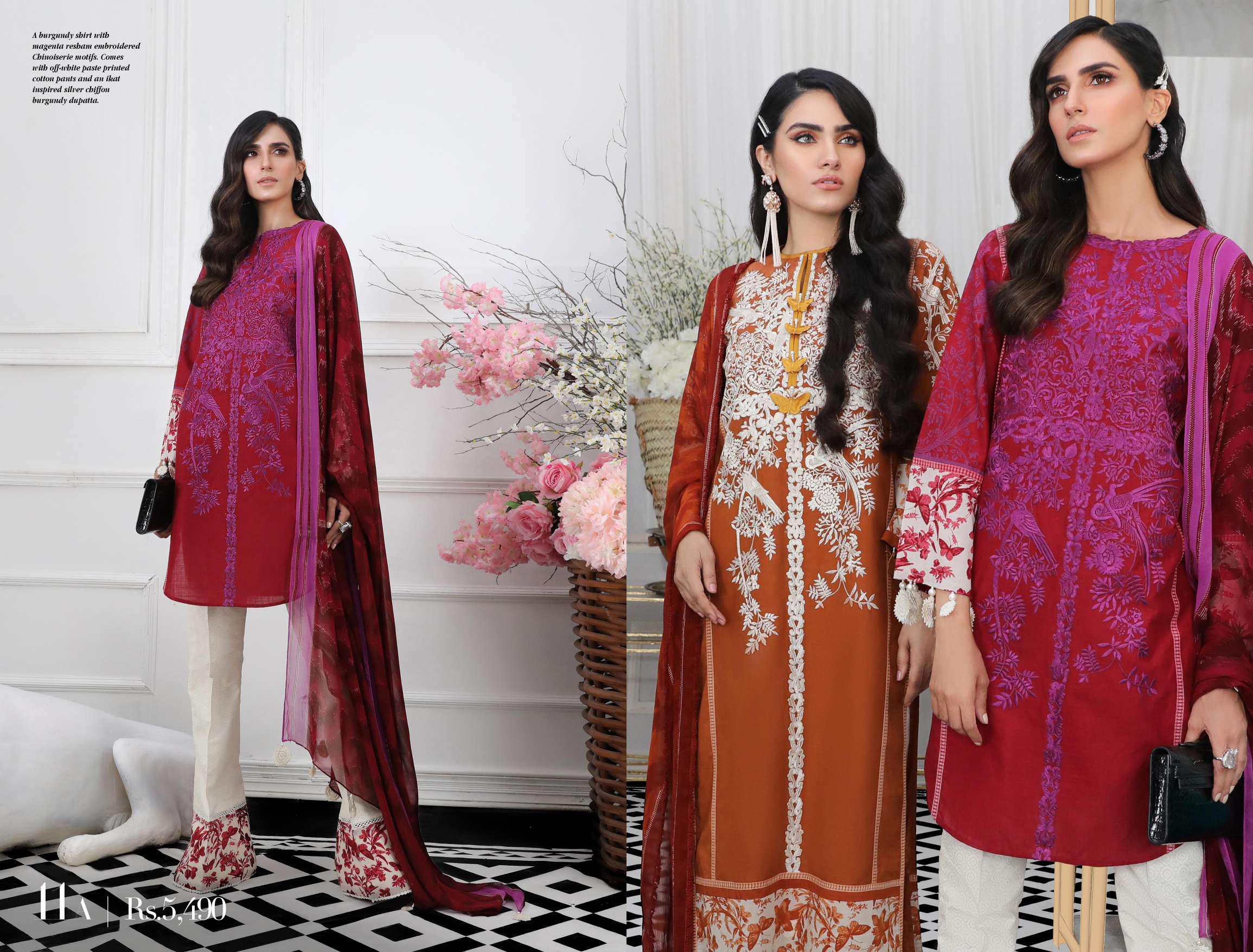 Sana Safinaz Pre-Fall Embroidered Collection 2019 – 11A