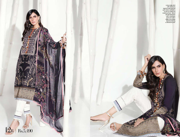 Sana Safinaz Pre-Fall Embroidered Collection 2019 – 12B