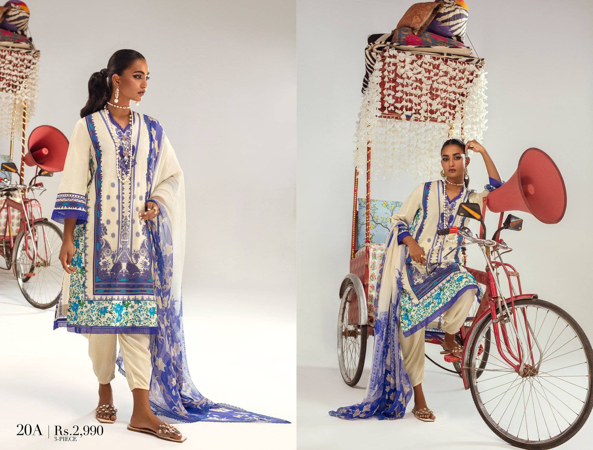 Sana Safinaz Mahay Lawn 2021/3 Pc/20 A