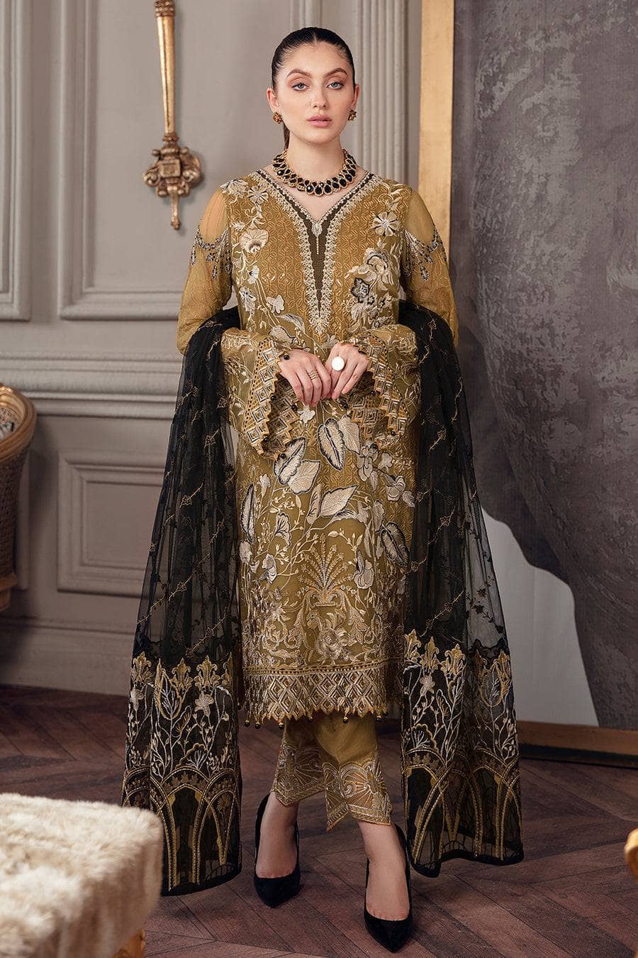 Restocked\Ramsha Chevron Chiffon Vol 5/A 504