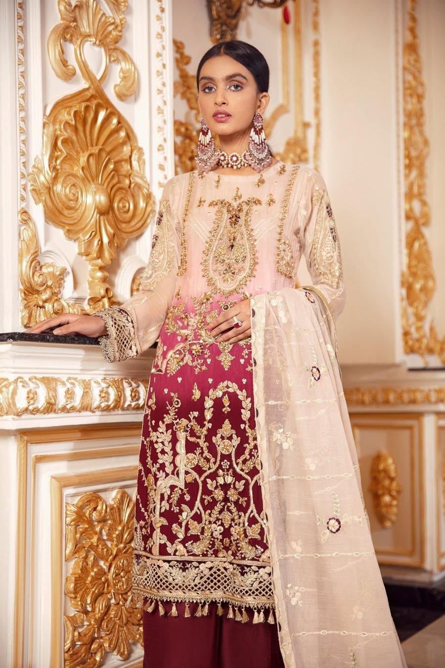 Emaan Adeel Belle Robe Chiffon/BR-03 REAL ROMANCE - AWWALBOUTIQUE