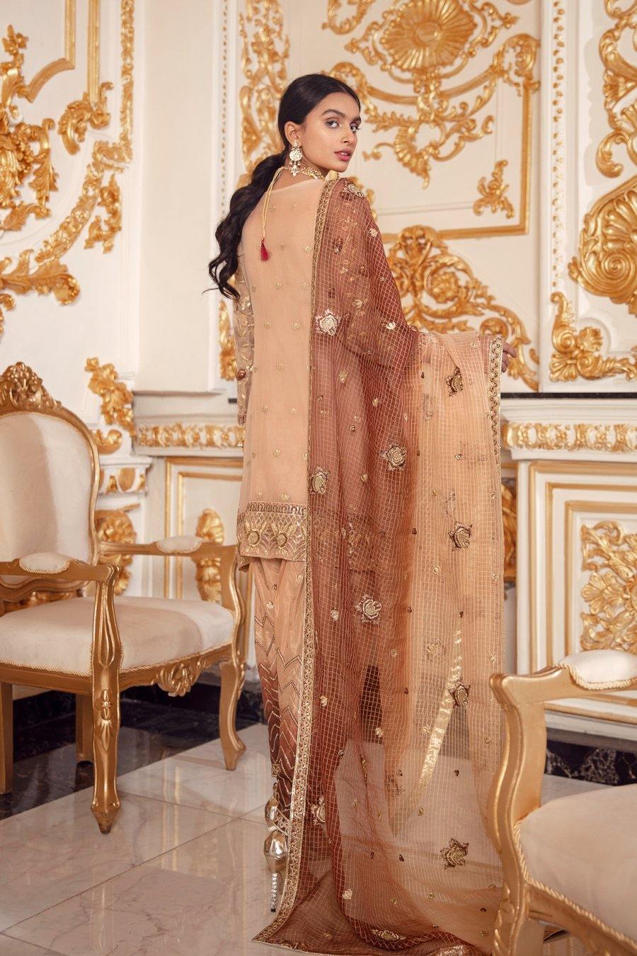 Emaan Adeel Belle Robe Chiffon/BR-06 HAPPY HARVEST - AWWALBOUTIQUE