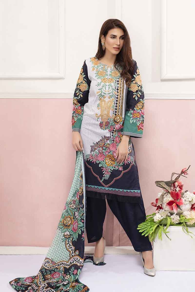 Gul Ahmed Malmal Collection Vol– Black CL-608 B