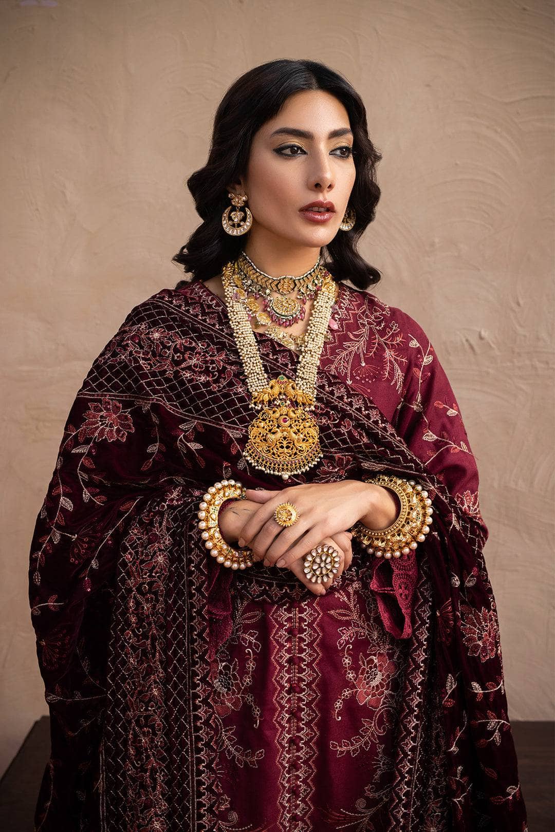 img_nureh_leather_peach_velvet_awwal_boutique