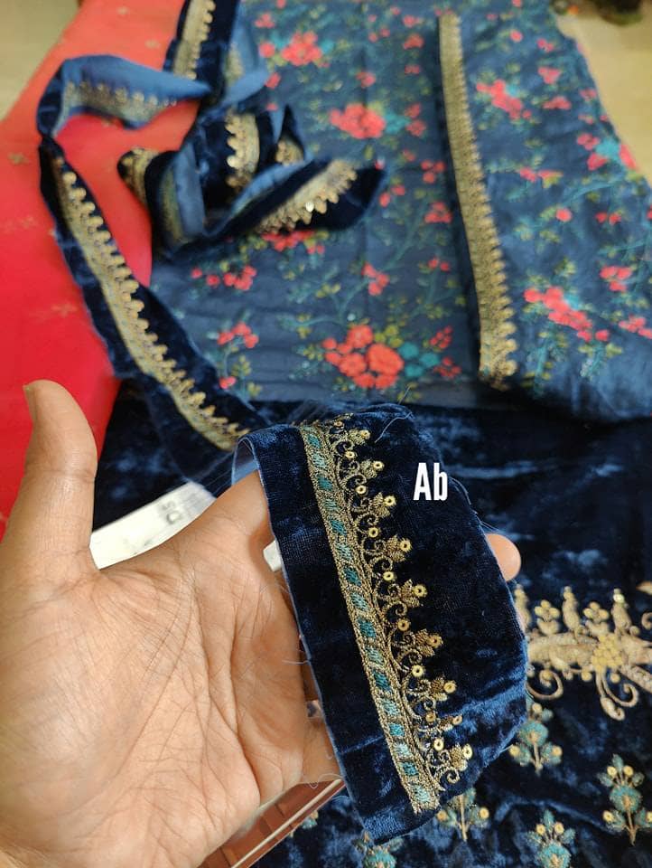 Open Pics\Maria B Sateen/CST-505-Royal Blue and Salmon