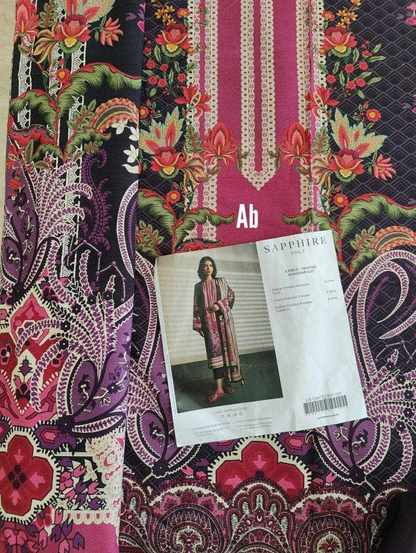 Open Pic/Sapphire Day to Day Khaddar/3 Pc