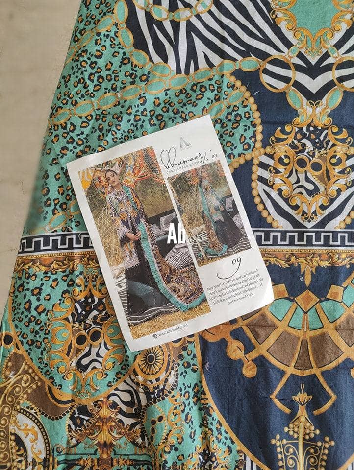 Open Pic/Adans Libas Khumaar/Sunshade/Schiffli Embroideried Dupatta