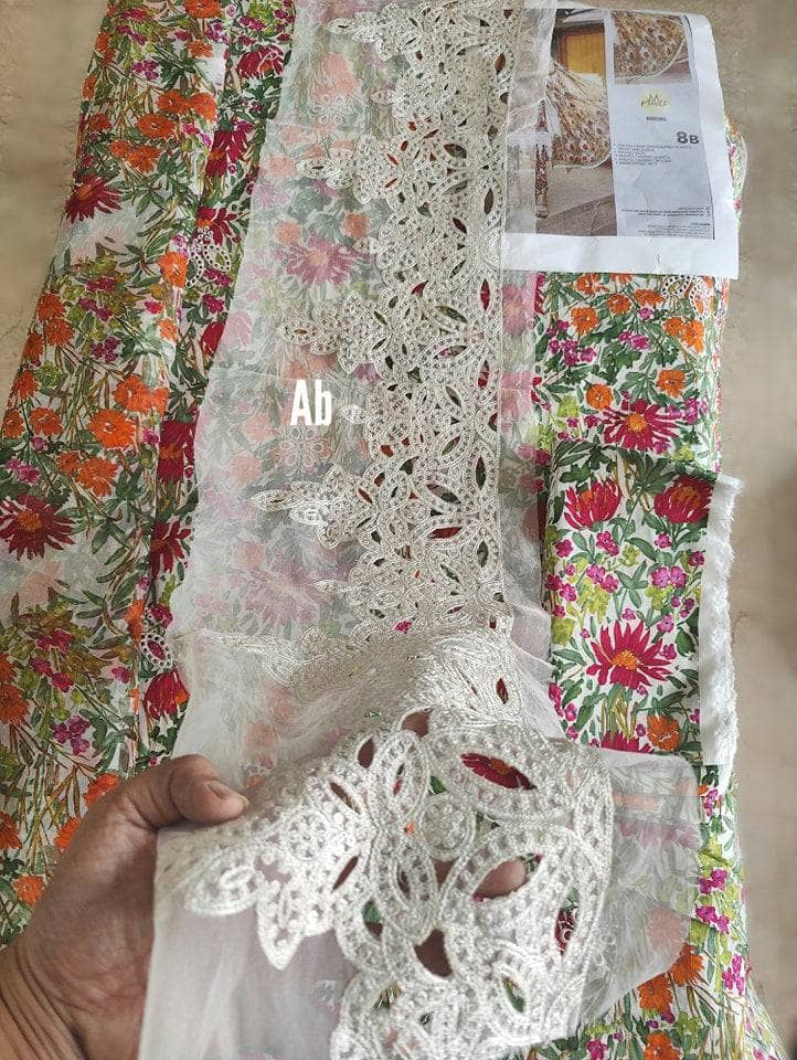 Open Pic/Maria B M Prints 23/Vol 1/8A/Chiffon Dupatta